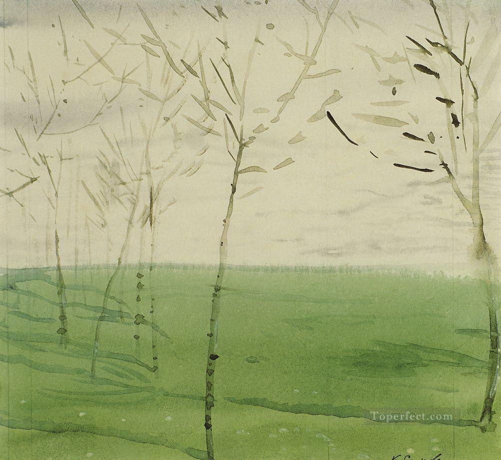 spring landscape Konstantin Somov_1 Oil Paintings